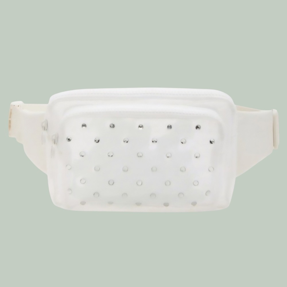 Steve Madden‎ Belt Bag O/S White Rhinestone Studded Fanny Pack SM84726